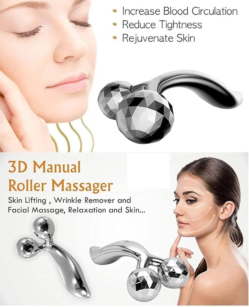 Face Body Roller Massager 3D Reface Massager Roller Y-Shape Body Spa Massager