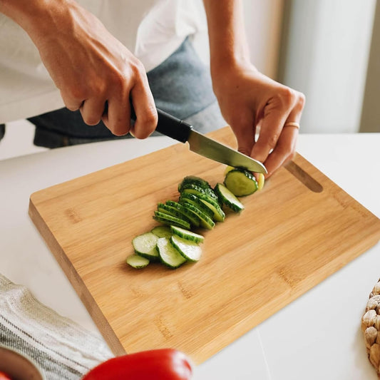 Natural Wood Chopping Cutting Board for Kitchen Vegetables, Fruits & Cheese, BPA Free, Eco-Friendly