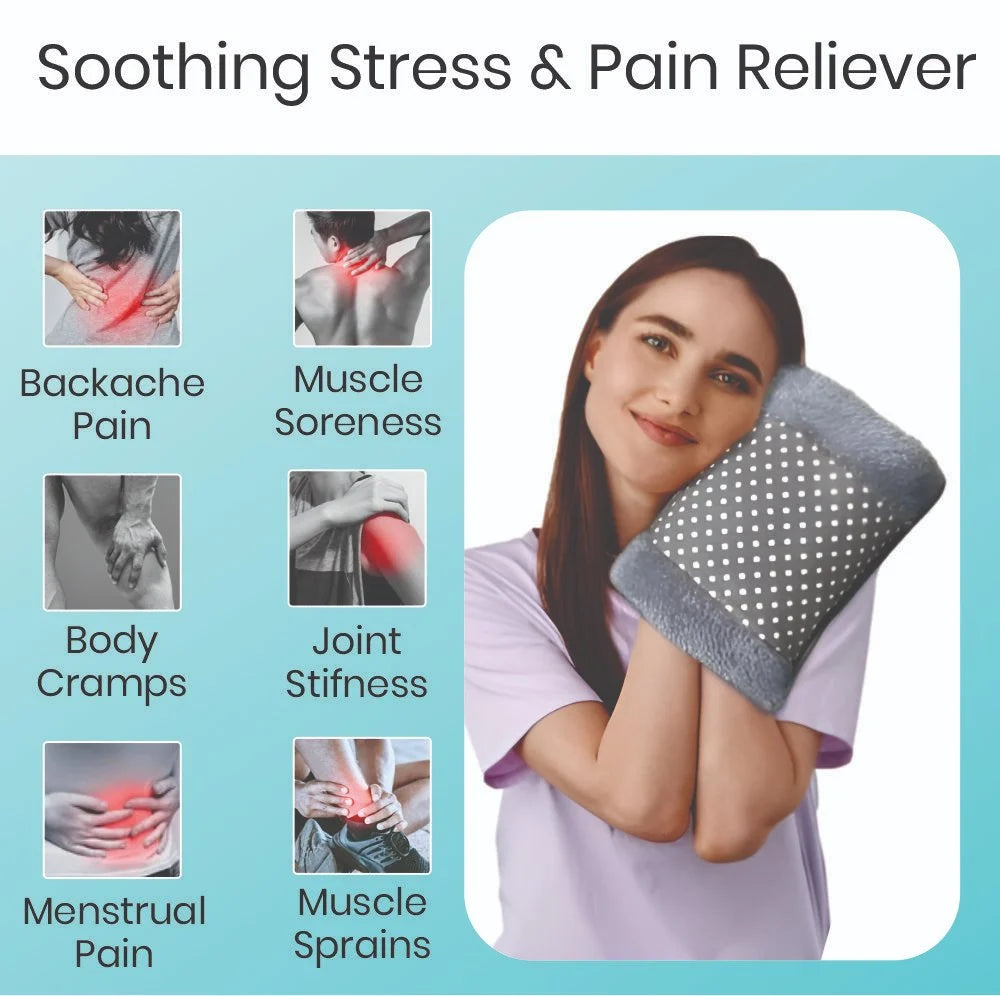 Velvet Electric Pain Relief Heating Bag | Rechargeable Electric Warm Pad with Hand Pocket